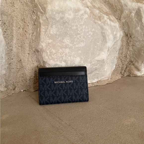 Michael Kors Navy and Black Card Wallet - Picture 1 of 4